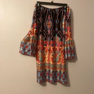 Off the Shoulder printed dress